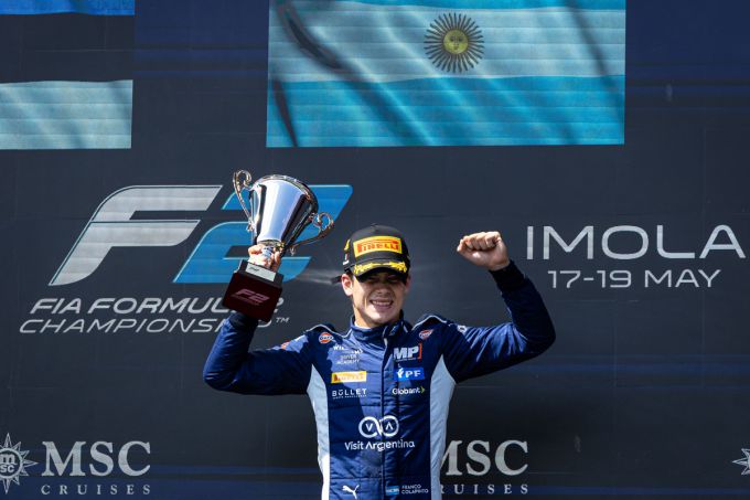 Colapinto stormt naar eerste Formule 2-zege in Imola