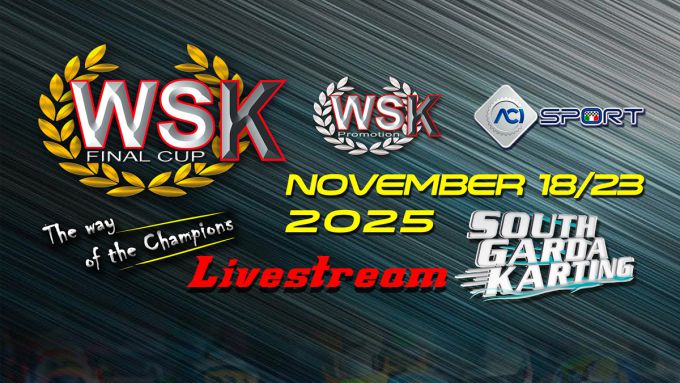 Livestream PreFinals en Finals van de 2025 WSK Final Cup Grand Finale
