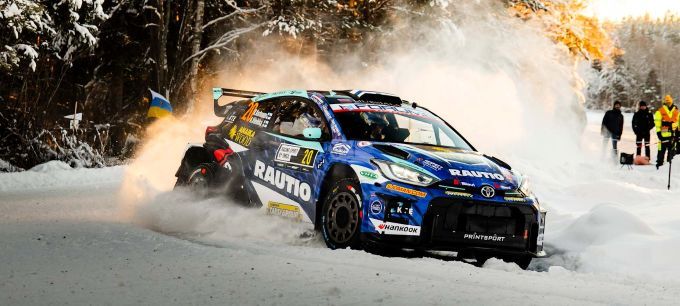 FIA WRC Rally Sweden 2026 Toyota Gazoo Racing WRT Roope Korhonen / Anssi Viinikka (Toyota GR Yaris Rally2 WRC2 winnaar